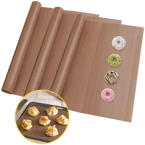 Teflon per Baking - 3 pezzi - 50 x 60 cm - Riciclabile - Impermeabile - Termoresistente - Antiscivolo - Facile da pulire