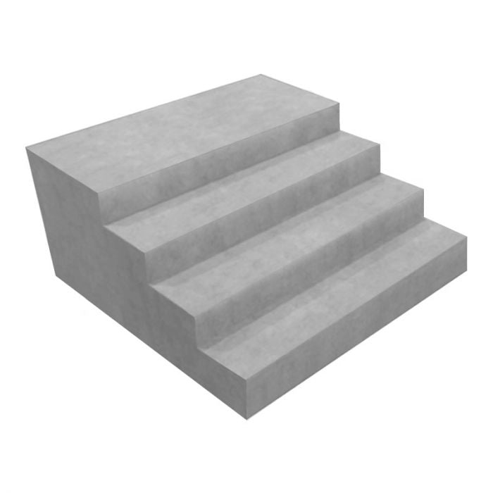 Scala Interna Verona 1,50 X 1,00 H 1,20 M A 4 Gradini, Per Posa Sotto Liner