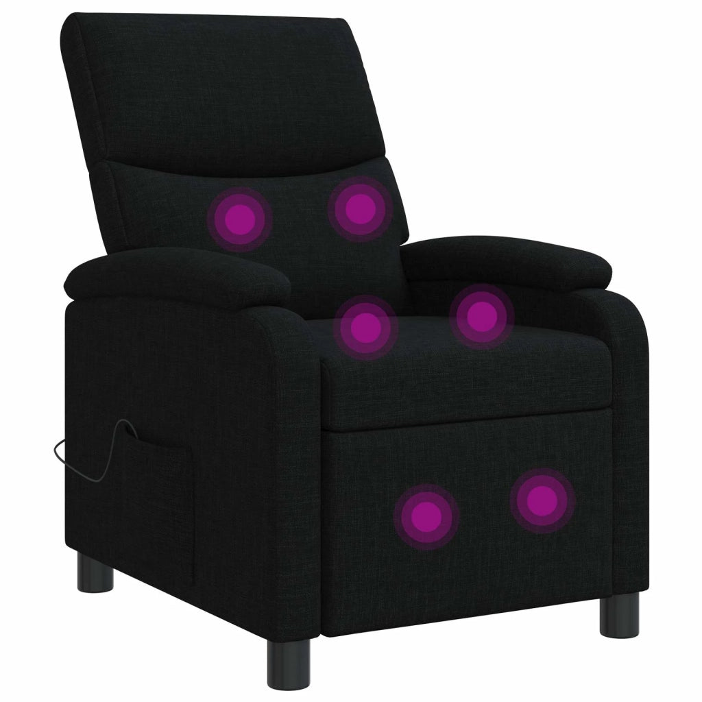 Divano Sedia-Poltrona Massaggiante Nero Tessuto 326633