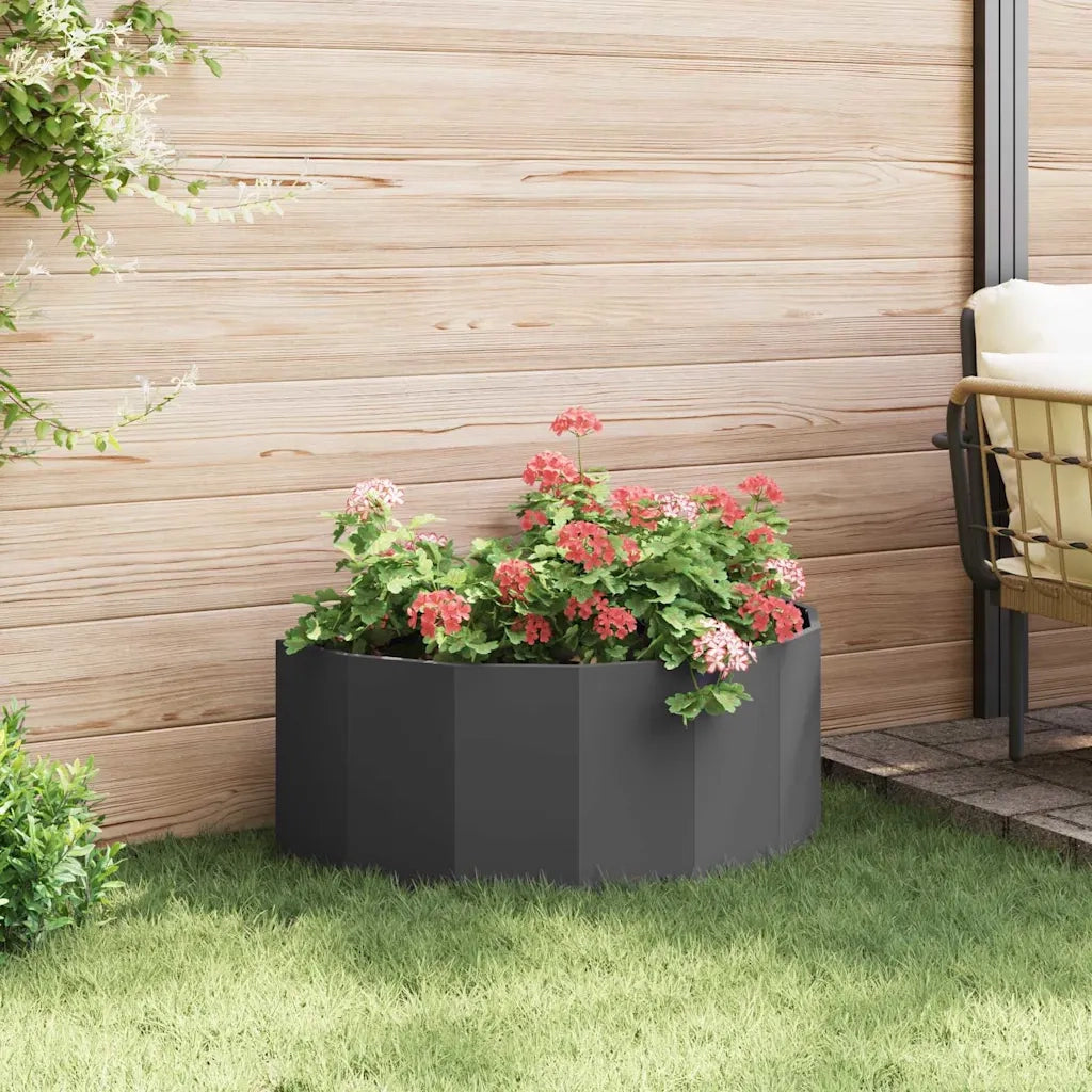 Fioriera | Cassetta per fiori | Vaso Nero 90 x 45 x 35 cm Acciaio