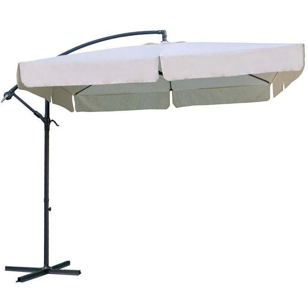 Ombrellone da giardino 2 5x2 5 con telo in poliestere Ecru palo Antracite antivento mod. Almeria