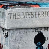 Sgabello pieghevole contenitore panca pieghevole 38 x 38 cm New York 2013066