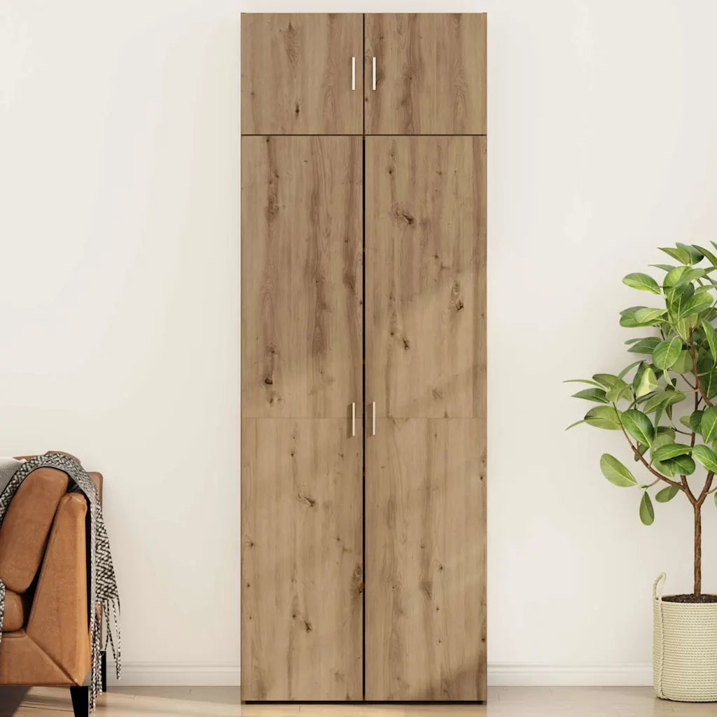 vidaXL Armadio rovere artigianale 80 x 42.5 x 225 cm Legno multistrato