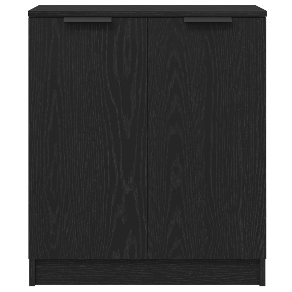 Credenze 3 pcs Nero Rovere Legno Ingegnerizzato
