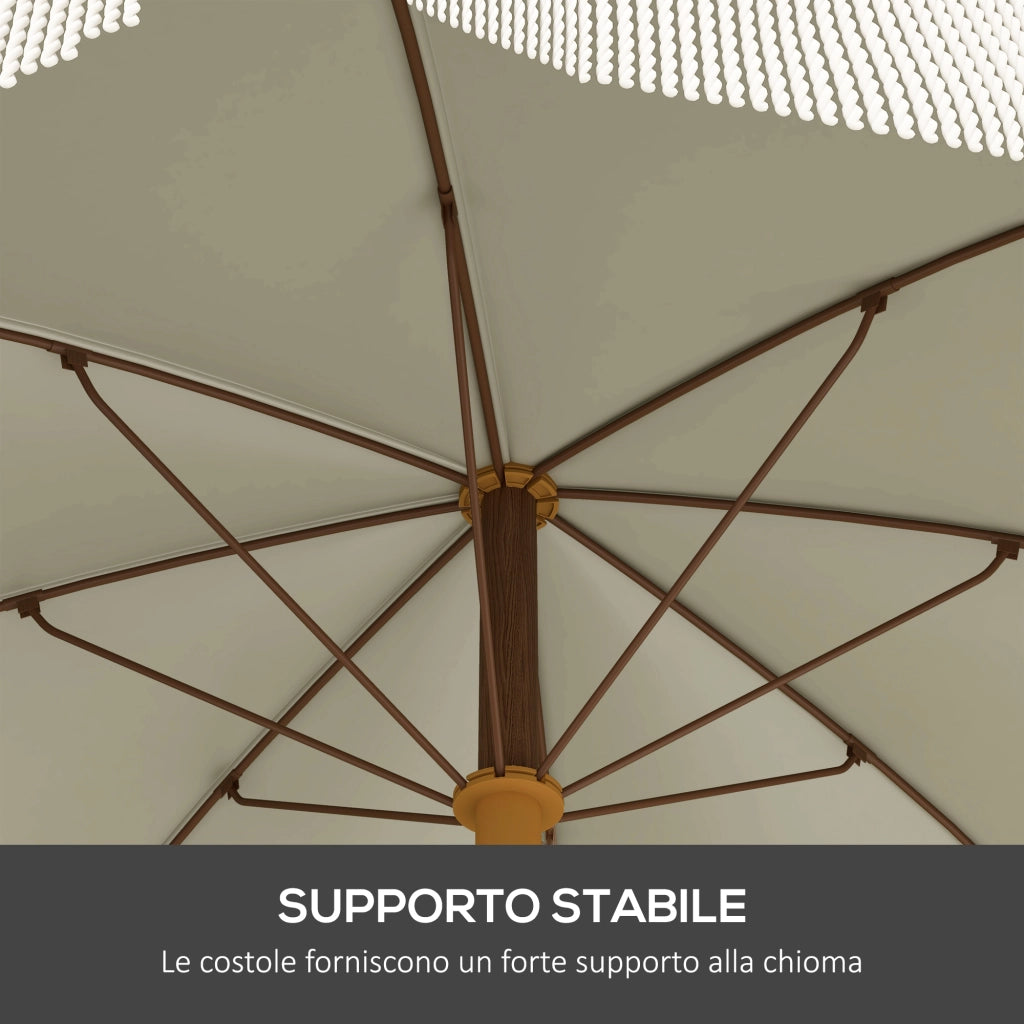 Ombrellone da Spiaggia Salvaspazio Ø190x210 cm con Protezione UV40+ e Borsa di Trasporto Verde