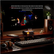 Versterchatore Hi-Fi a due canali con DAC, display VU, preamplificatore, Bluetooth, USB, OPT, COAX, RCA, compatibile con altoparlanti da tavolo e cuffie 3,5 mm