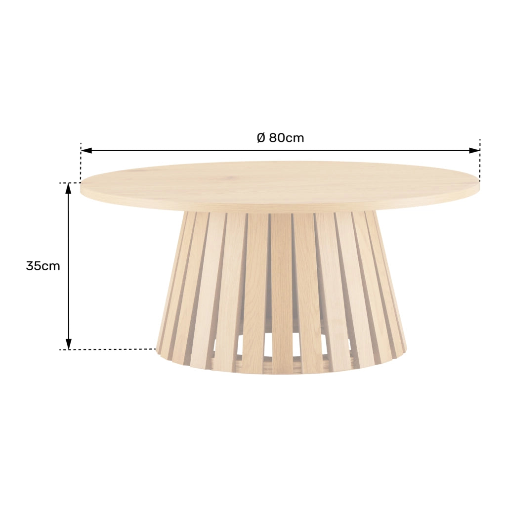 LIVTavolino rotondo 80cm in stile scandinavo