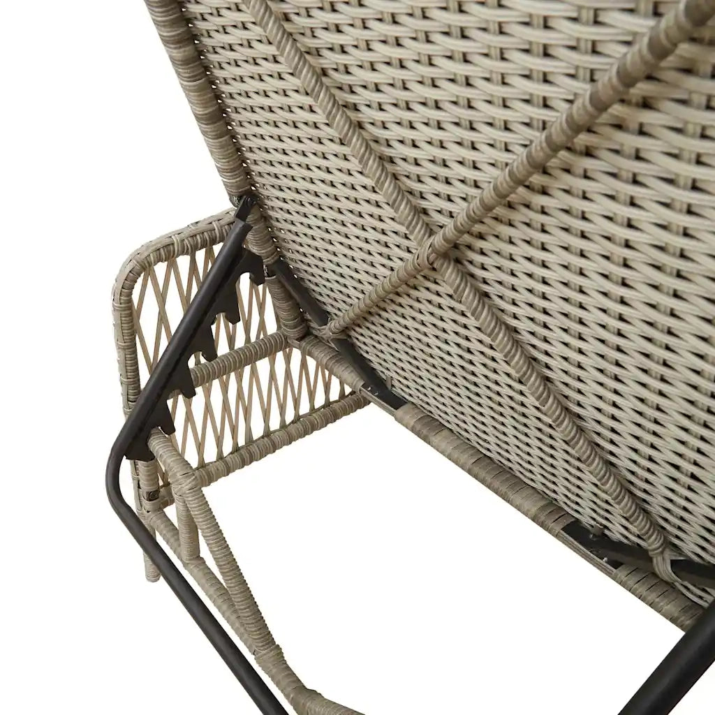 Lettino da sole Grigio chiaro e grigio scuro 200 x 55 x 92 cm 365430