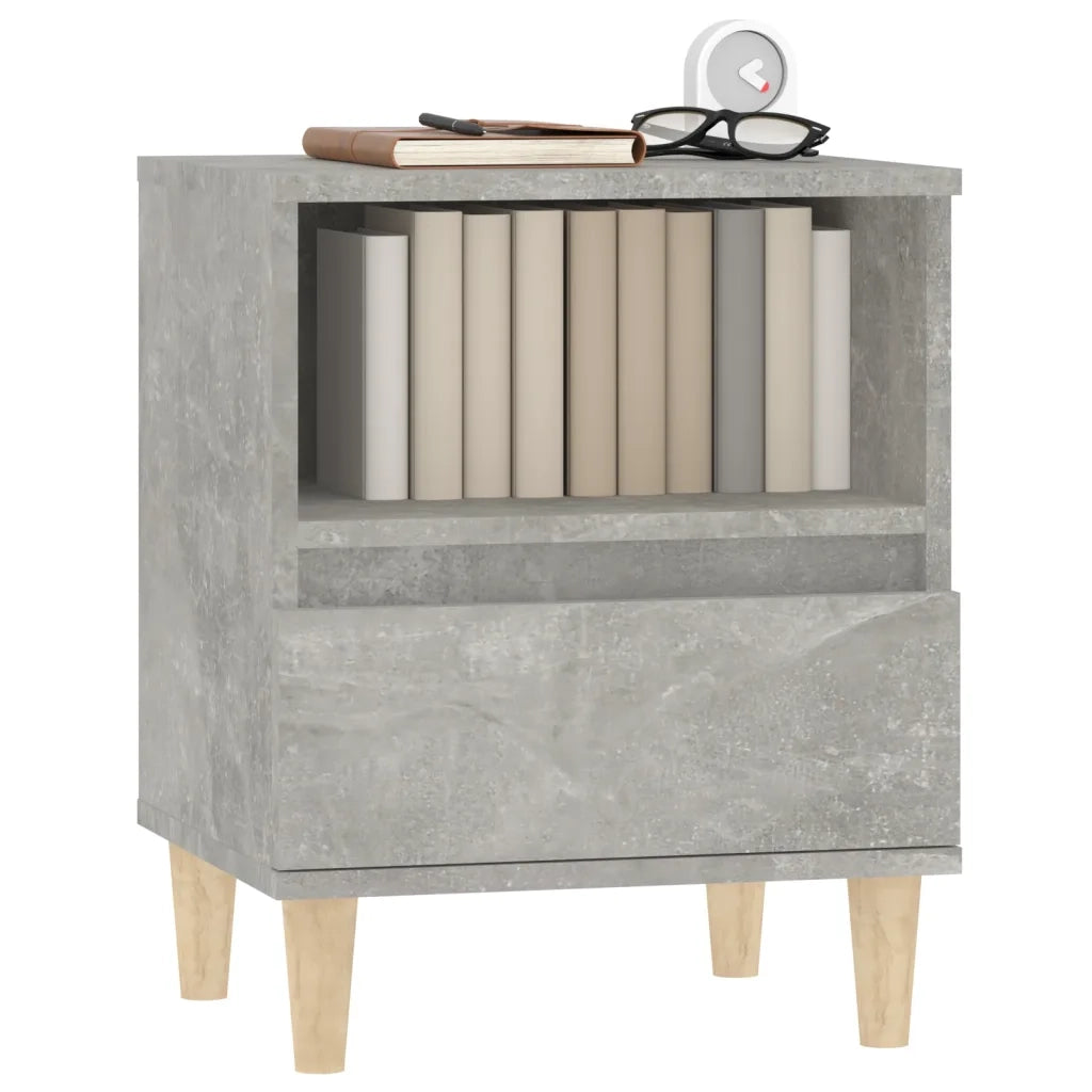 Comodini 2 pz Grigio Cemento 40x35x50 cm 821803