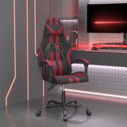 Sedia da Gaming Girevole Nero e Rosso Vino in Similpelle cod mxl 78390