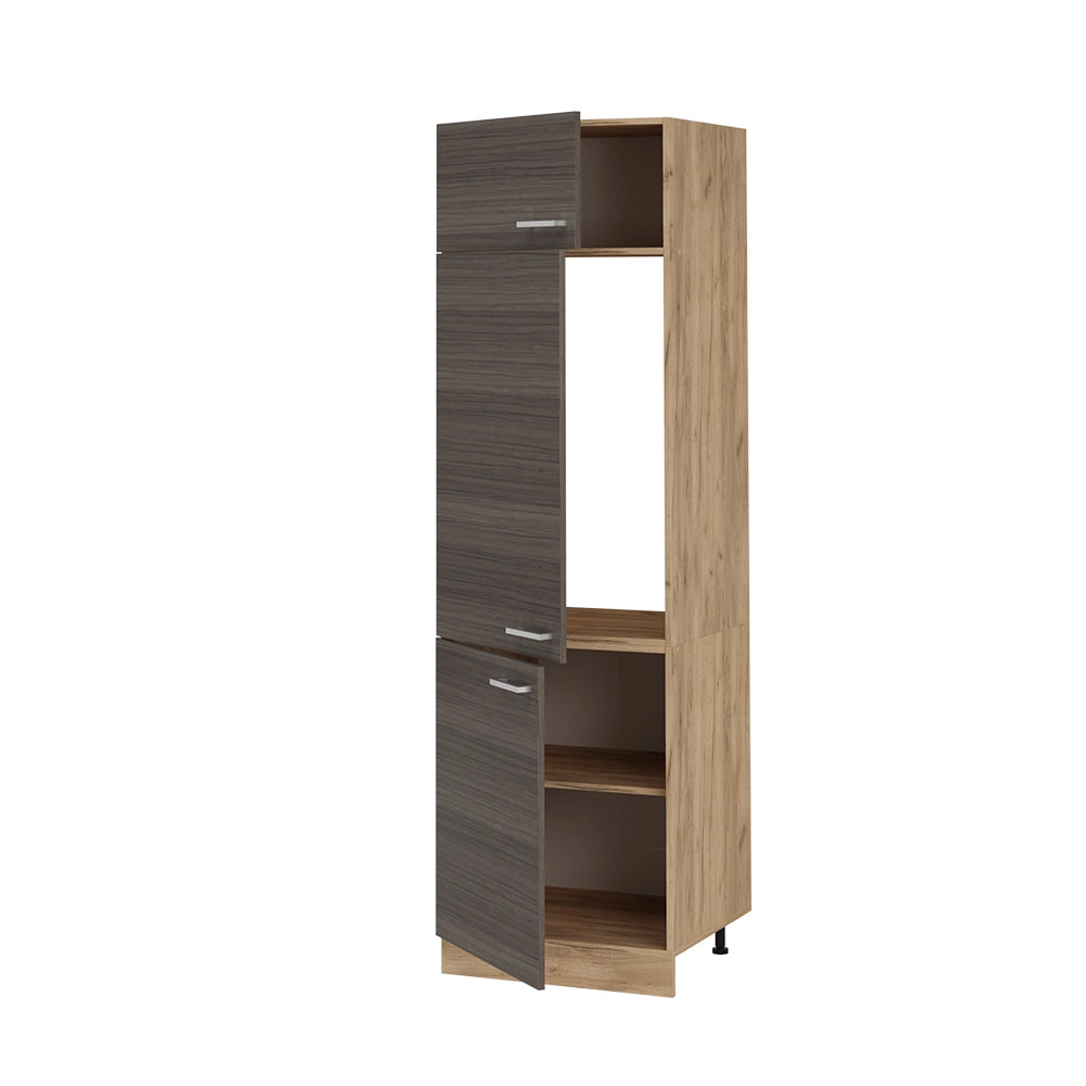 Armadio frigorifero R-Line Grigio nobile/Rovere dorato 60 cm Vicco