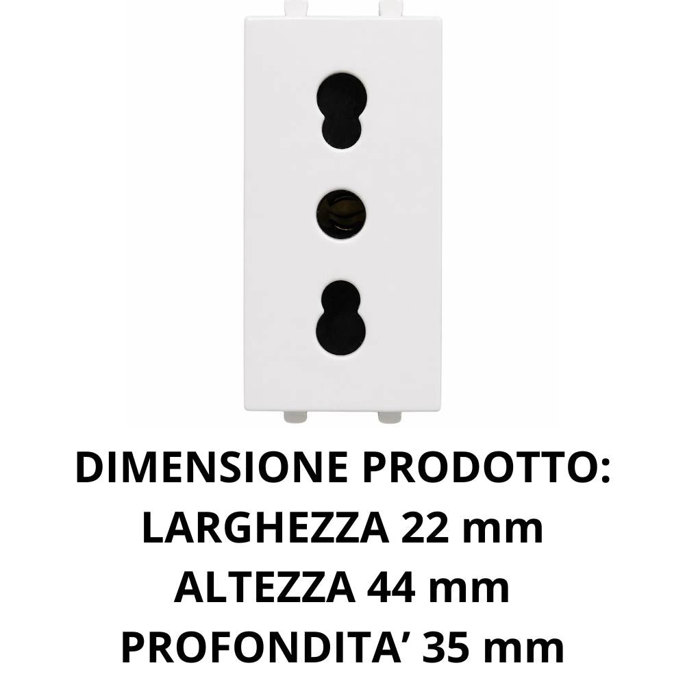 Presa bipasso ave domus s44 da incasso per impianti civili