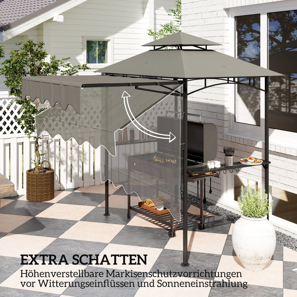 Gazebo da giardino ¨C Zephmum ¨C Grigio 242x232x248 cm