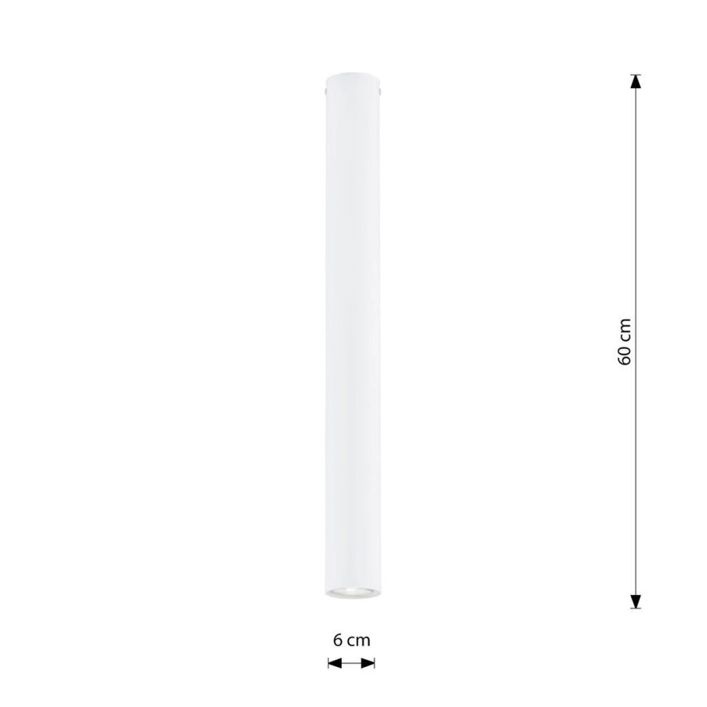 Lampada a sospensione Tecno 1XL in acciaio bianco