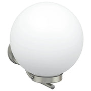 Lampada da parete rotonda resistente per esterni da giardino 29 x 25 x 33 cm acciaio inossidabile argento 02_0056489