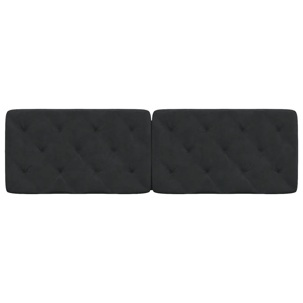 Cuscino Testiera Nero 160 cm in Velluto CFW5578160