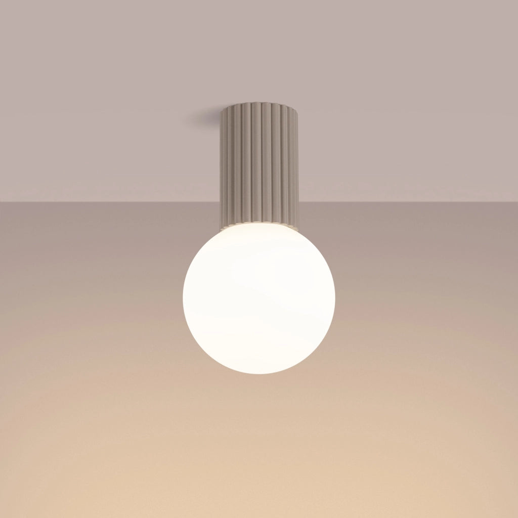 Spot soffitto SFERA Pure Lume taupe sfera vetro IP44