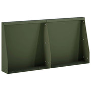 Muro di contenimento 2 pz 40 x 12 x 30 cm Acciaio Verde Oliva 8015244