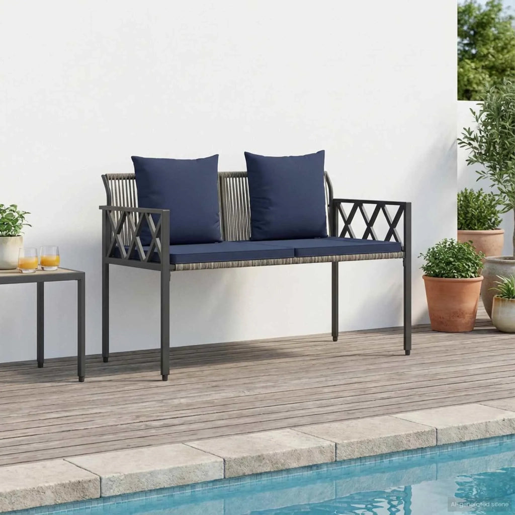 Panchine da esterno 2 -Seater 116 x 56 x 75 cm polyrattan 42025355