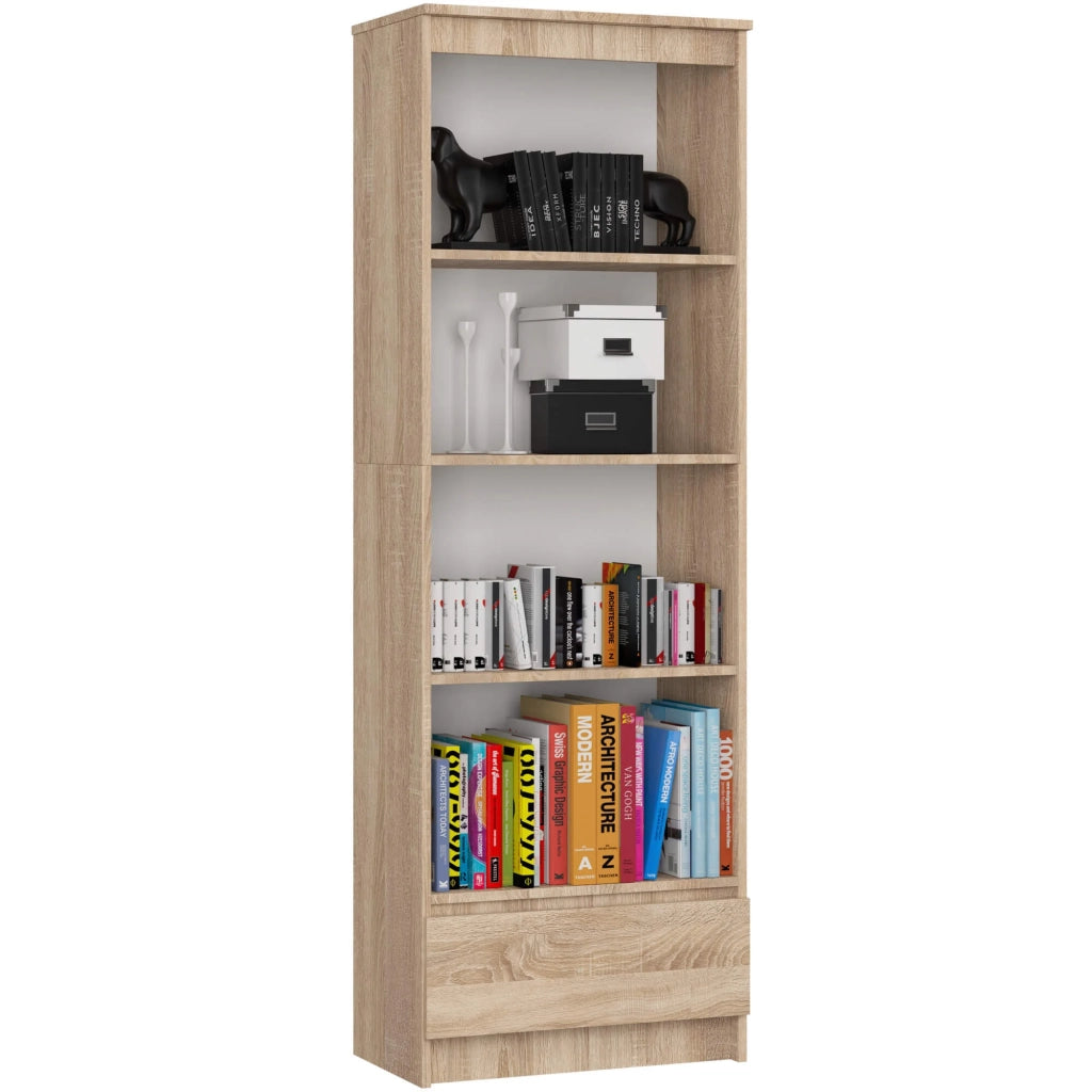 Libreria AKORD R60 Sonoma Quercia 60 cm 1 cassetto 60x35x180 cm