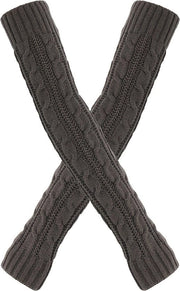 Maniche caldane - Polswarmers - Maniche caldane per donne - Apertura per il mignolo - Lana - Bracciali caldi - Grigio scuro
