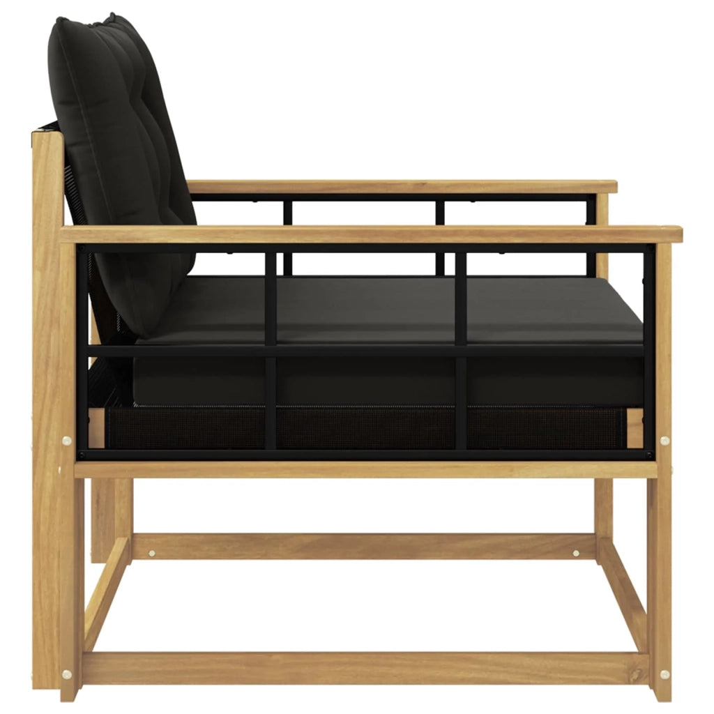 Set di divani da esterno-Sofa da giardino Legno di Acacia Massello e Textilene 532433