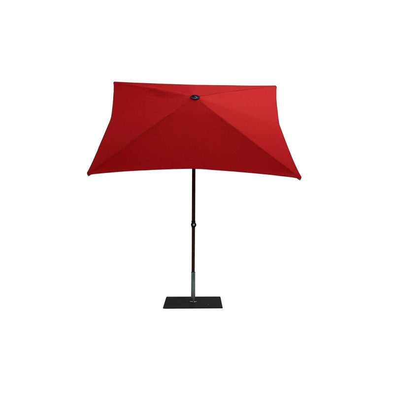 Ombrellone a palo centrale Trend Wood R300x200 cm Made in Italy - Rosso