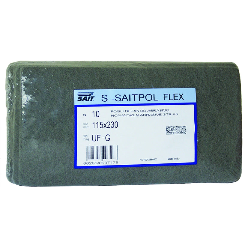 Sait FOGLIO ABRASIVO SCOTCHBRITE SAITPOL FLEX mm. 115x230. tipo UF 10.00 pz