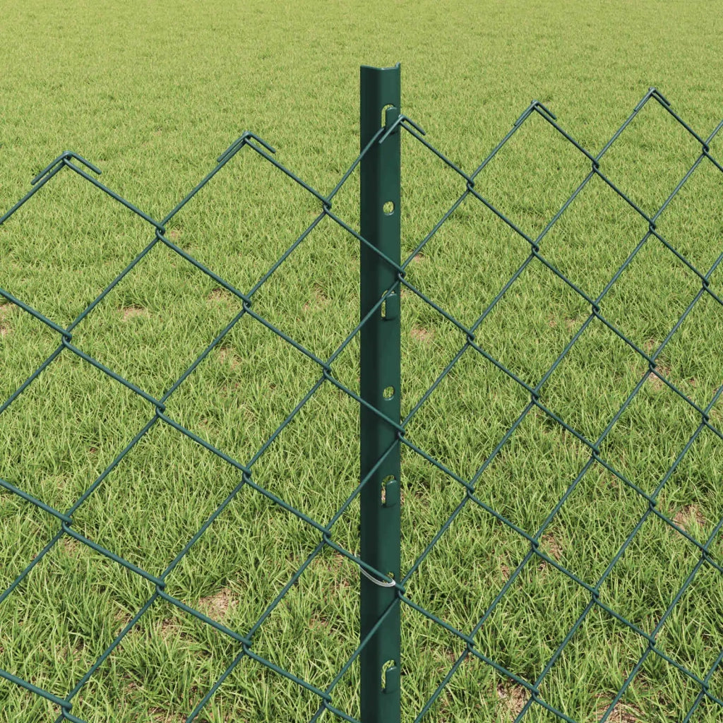 Recinzione a maglie con palo 10 x 0,6 m Verde Rete 3336238