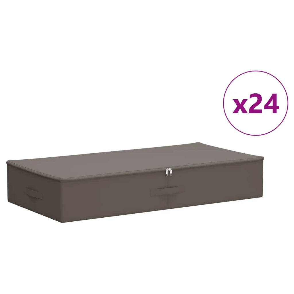 Scatola di Stoccaggio 24 pcs Grigio 90 x 48 x 15 cm