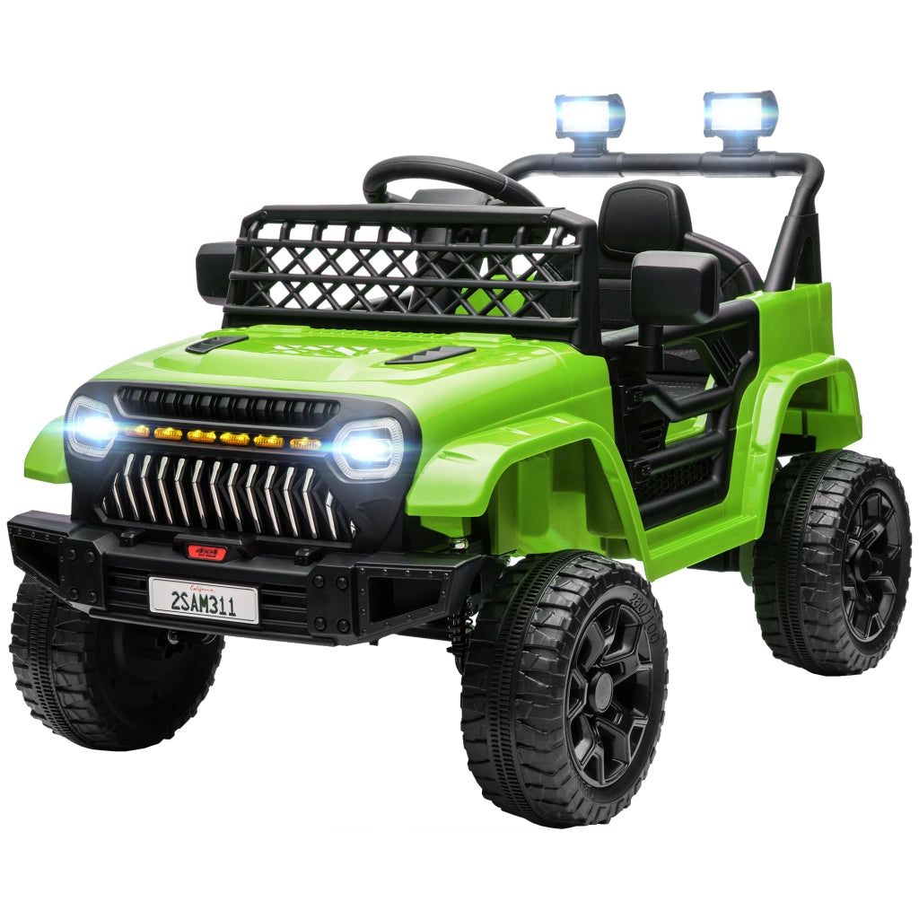 Auto Elettrica per Bambini 12V con Telecomando ¨C Xylo ¨C Verde con USB e Fari LED