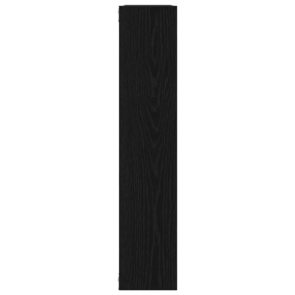 Scaffale a Parete Rovere Nero 90x16x78 cm Legno Multistrato 862510