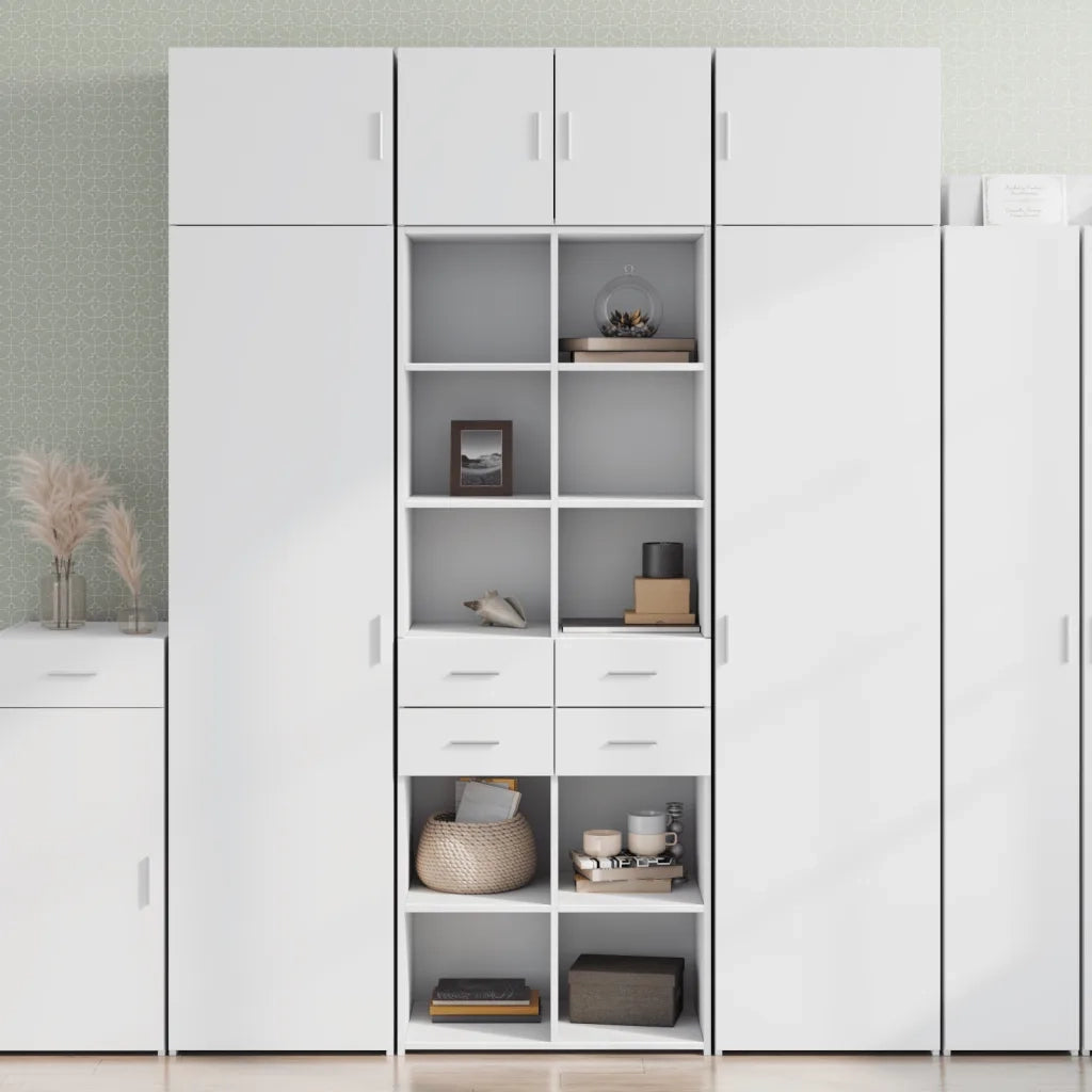 Credenza Bianca 70x42,5x185 cm in Legno Multistrato 3281462