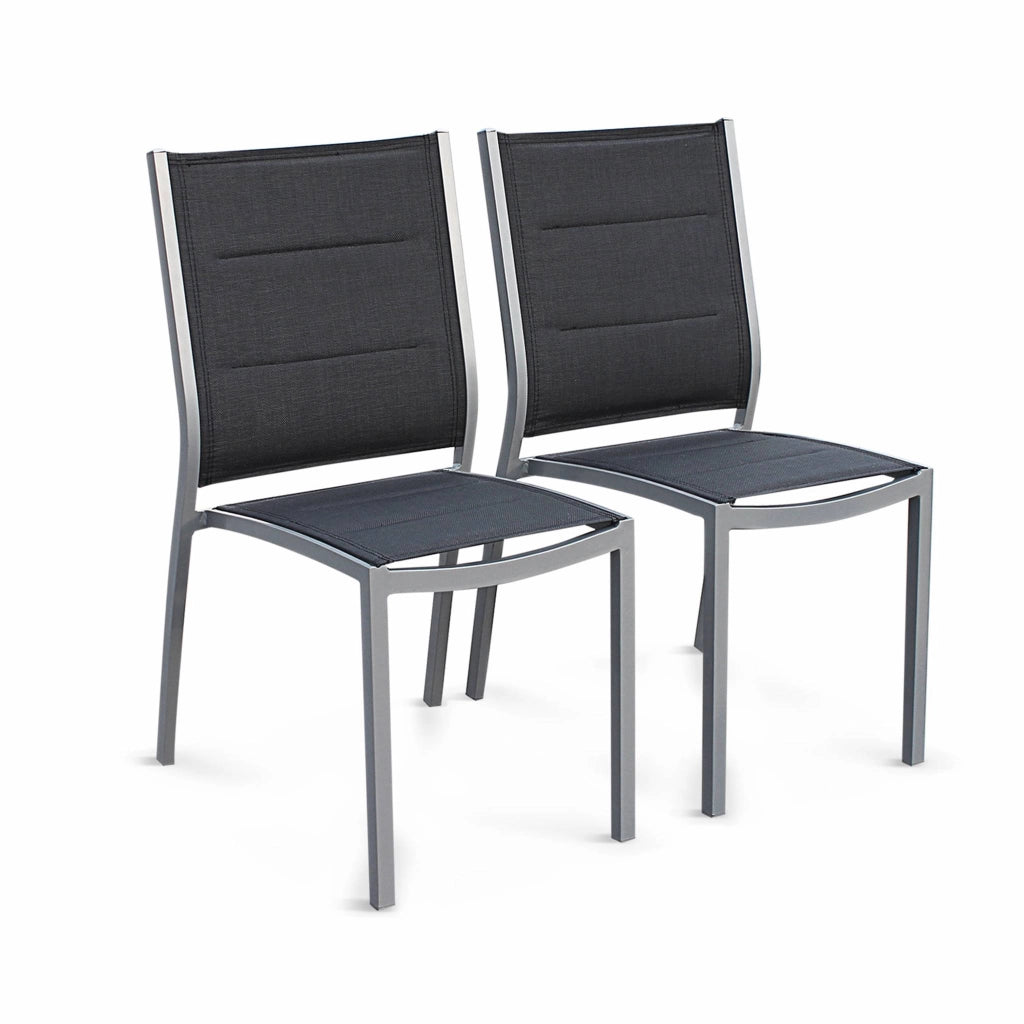 Set tavolo da giardino allungabile in alluminio con 8 posti, grigio