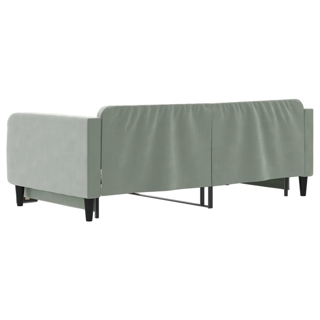 Divano Letto con Letto Estraibile-Sofa Letto-Daybed Grigio Chiaro 100x200 Velluto 582019