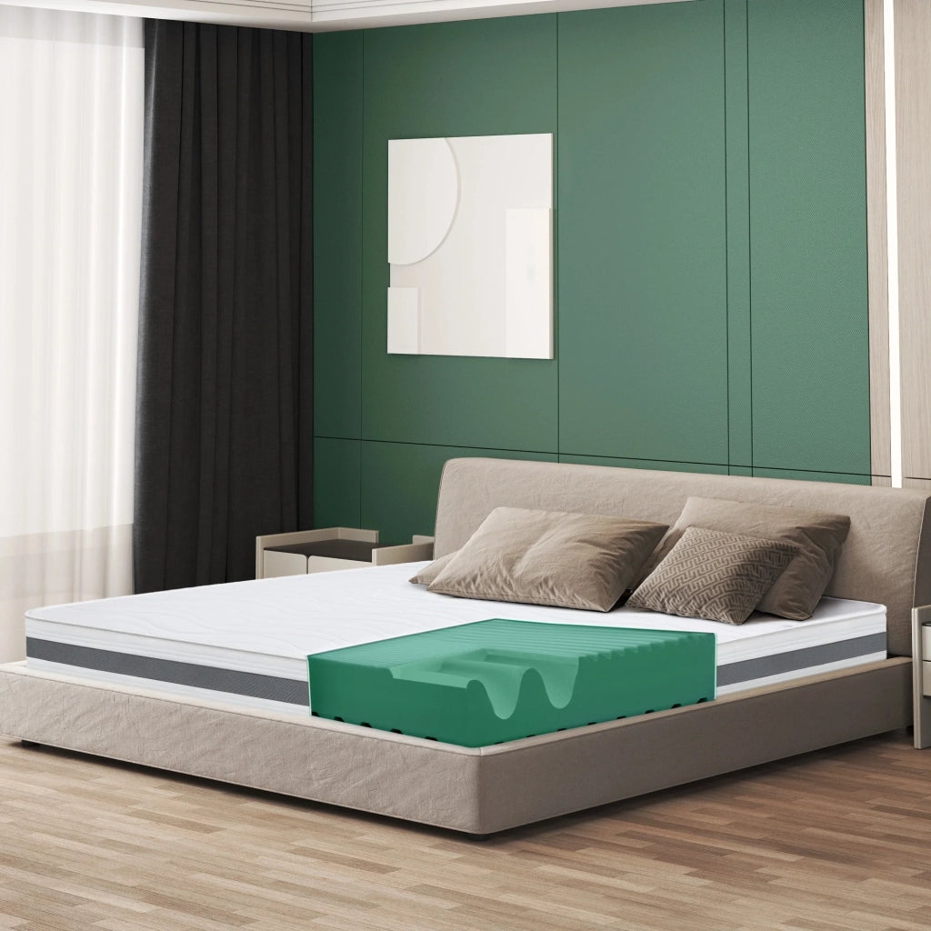 Materasso Singolo 70x200 cm in Memory Antibatterico | Altezza 16 cm | Rivestimento 3D Air in Fibra Ipoallergenica | Materasso Ortopedico a 7 Zone Differenziate Termosensibili