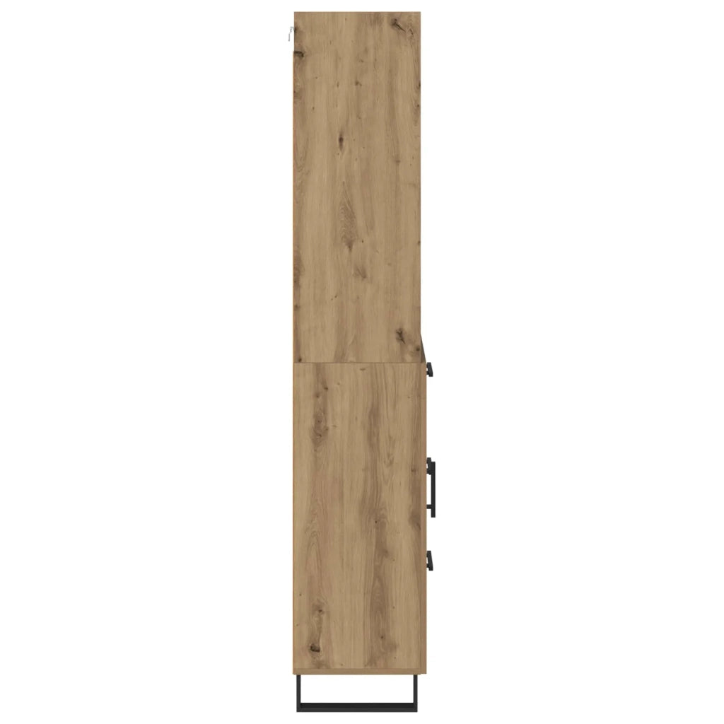 Credenza 2 pcs Rovere artigianale Legno multistrato