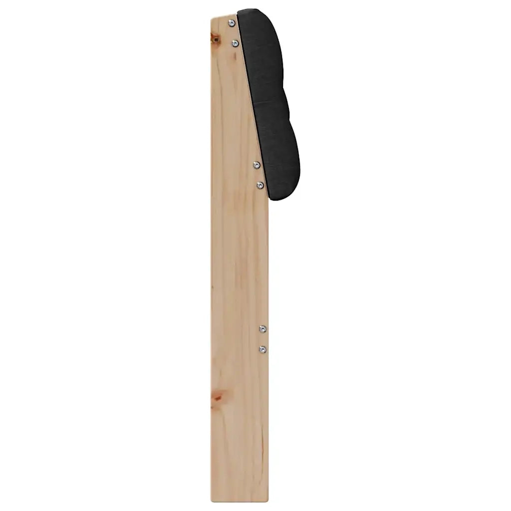 Testiera imbottita-Testiera con Cuscini-Testata Nero 90 cm Pino massello 343223