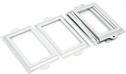 Filetta per etichette da 6 pezzi, supporto da 105mm x 60mm, colore argento, in acciaio inossidabile