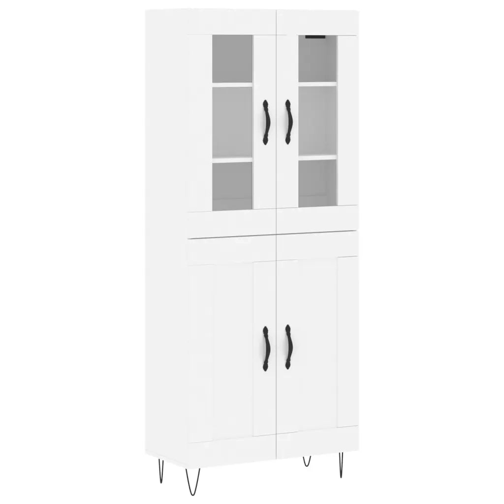 Credenza | Madia | Buffet da pranzo | Armadio da pranzo Bianca 69,5x34x180 cm in Legno Multistrato