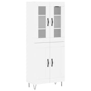 Credenza | Madia | Buffet da pranzo | Armadio da pranzo Bianca 69,5x34x180 cm in Legno Multistrato