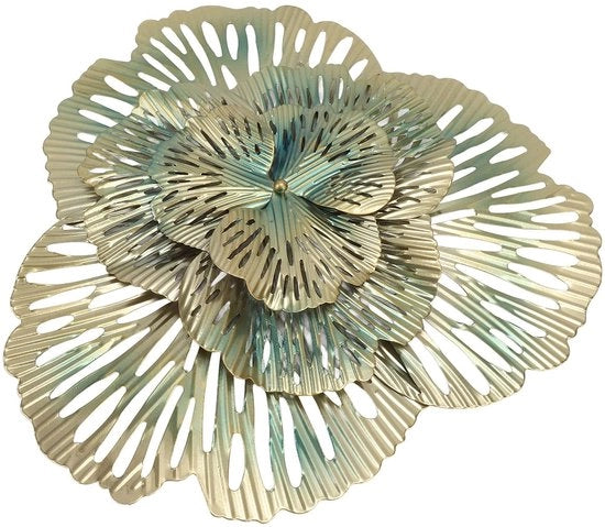 Decorazione per parete in metallo, fiori di albicocca in argento, immagine di fiori di albicocca in argento 3D, ornamento per parete in metallo, decorazione per parete