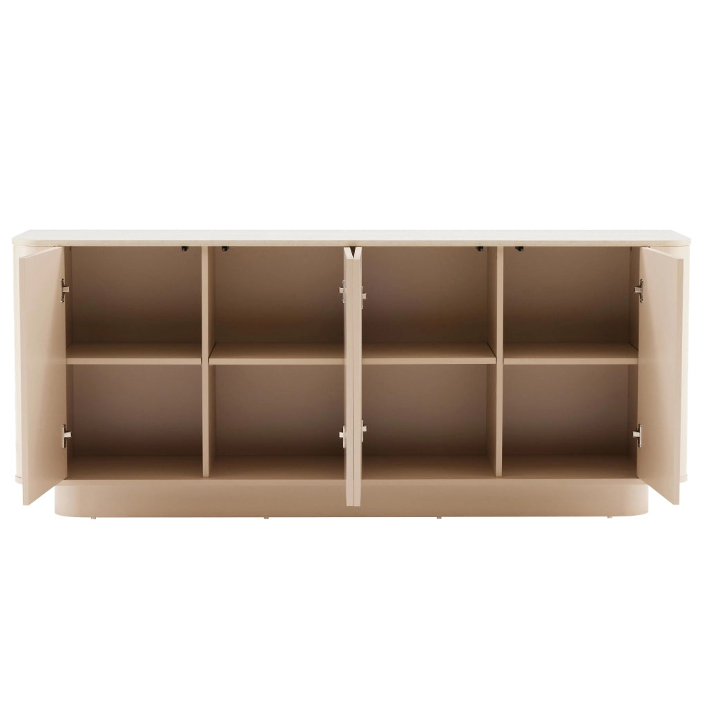 Oviala - Credenza semplice a 4 ante 180 cm crema