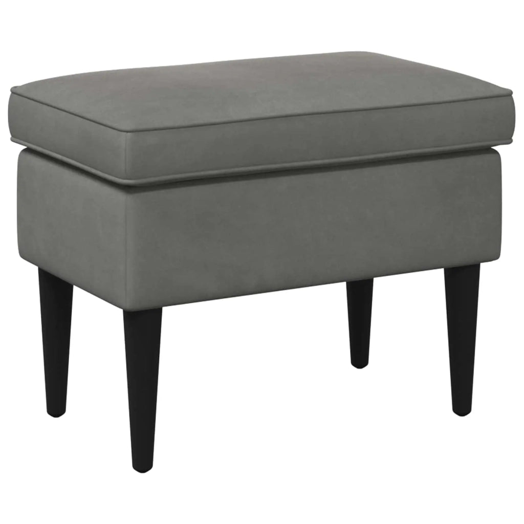 Poggiapiedi Grigio Scuro 55 x 35 x 41 cm Velluto 42029989