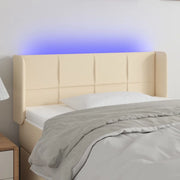 Testiera a LED-Testata con LED Crema 93x16x78/88 cm in Tessuto 478395