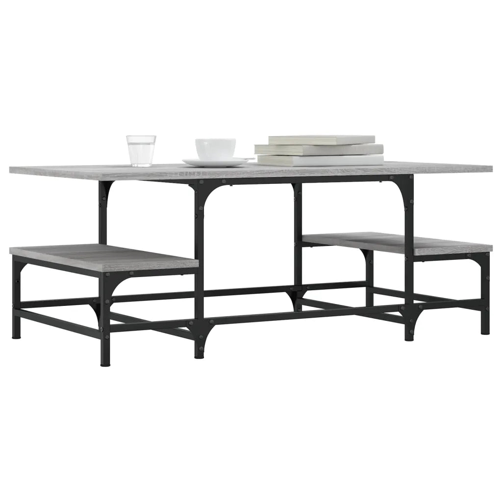 Tavolino Salotto-Tavolino da soggiorno-Tavolo Grigio Sonoma 100x50,5x40 cm Legno Multistrato