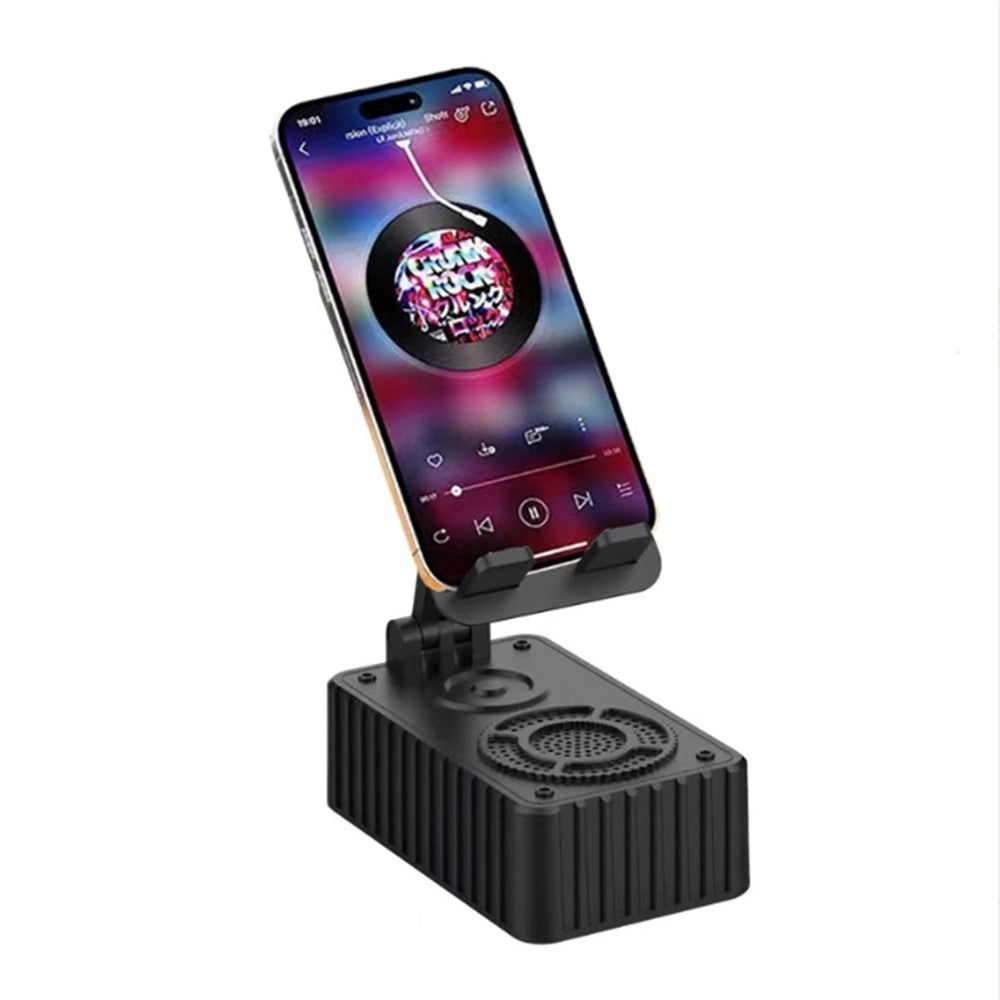 Trade Shop - Supporto Per Cellulare Con Altoparlante Wireless Portatile Regolabile Scrivania Kms-z513 -