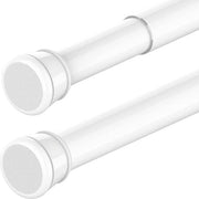 Maniglia per tenda senza foratura - maniglia telescopica per bagno e finestra - 70-120 cm bianca (diametro 25 mm)