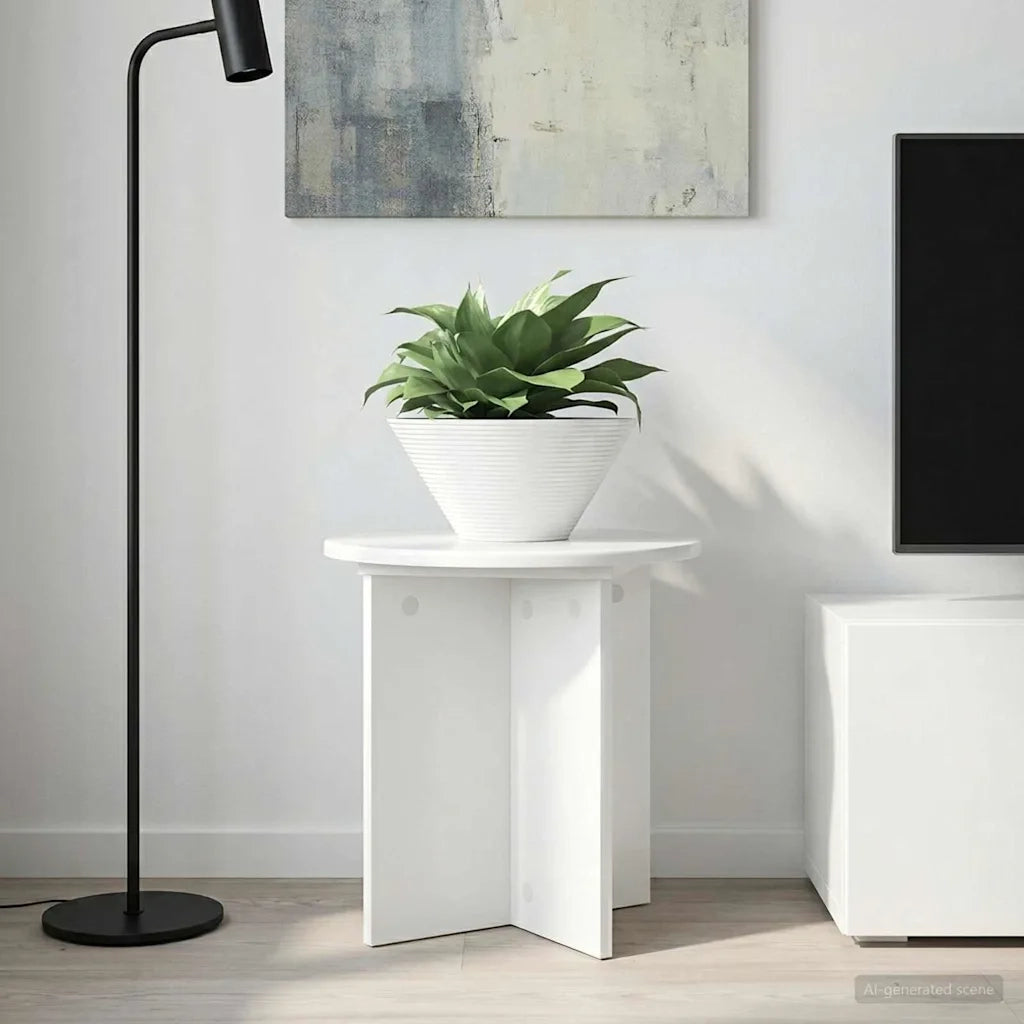 Supporto per piante 2 pz Bianco Lucido 40 x 40 x 40 cm 899730
