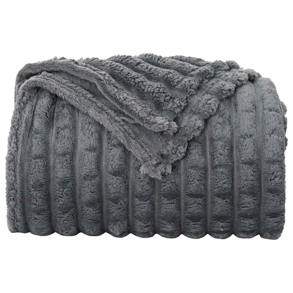 Coperta Grigio scuro 240 x 220 cm Panno